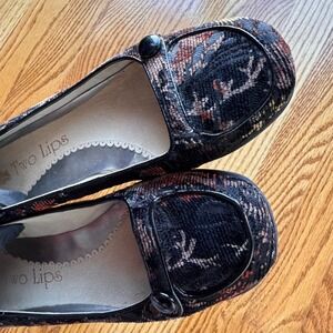 Two Lips Womens Loafers Tapestry VTG Inspo Shoes 8 Dark Academia Moody Victorian